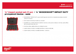 MILWAUKEE ½" impact socket sets ½″ SHOCKWAVE™ IMPACT DUTY sada průmyslových hlavic (11 kusů) 4932478290 A4 PDF