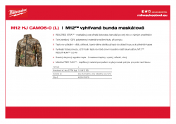MILWAUKEE M12 HJ CAMO6 M12™ vyhřívaná bunda maskáčová 4933478979 A4 PDF