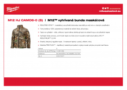 MILWAUKEE M12 HJ CAMO6 M12™ vyhřívaná bunda maskáčová 4933478977 A4 PDF
