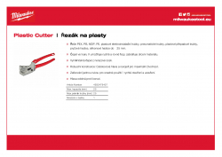 MILWAUKEE Plastic Cutter Řezák na plasty 4932479407 A4 PDF