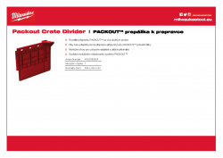 MILWAUKEE Packout Crate Divider PACKOUT™ přepážka k přepravce 4932480624 A4 PDF