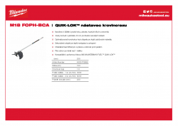 MILWAUKEE M18 FOPH-BCA QUIK-LOK™ nástavec křovinořezu 4932479986 A4 PDF
