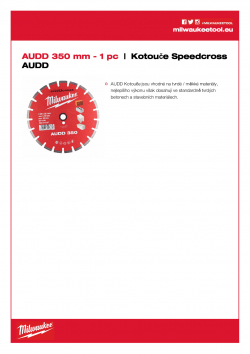 MILWAUKEE Premium Speedcross AUDD AUDD 350 4932471987 A4 PDF