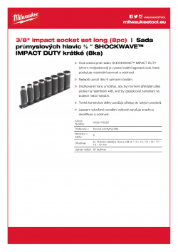 MILWAUKEE 3/8" impact socket sets  4932478289 A4 PDF