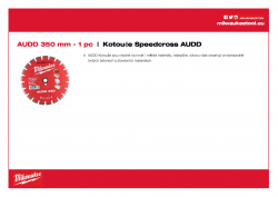 MILWAUKEE Premium Speedcross AUDD AUDD 350 4932471987 A4 PDF