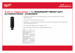 MILWAUKEE ½" impact sockets - deep  4932352847 A4 PDF