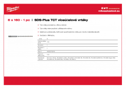 MILWAUKEE SDS-Plus TCT Multipurpose Drills  4932373918 A4 PDF