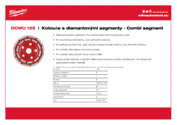 MILWAUKEE Combi-segment diamond cup wheels Univerzální kotouč na vysoký odběr materiálu. 4932451186 A4 PDF