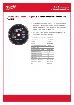 MILWAUKEE Professional DHTS DHTS 230 4932399550 A4 PDF