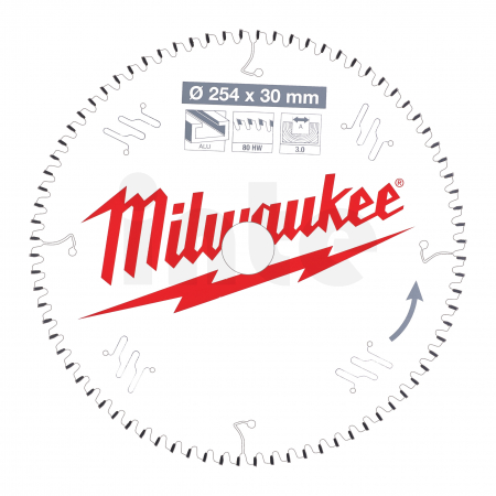 MILWAUKEE Pilový kotouč hliník 254X30X3.0X80TF NEG. 4932471318