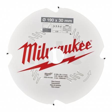 MILWAUKEE Pilový kotouč vláknitý cement 190X30X1.8X4D 4932471304